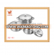 high quality hot selling stainless steel standard cooking pot sizes with eco friendly material