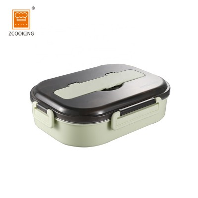 Amazon Rectangle Metal SS304 Lunch Box with 4 Compartments Food Grade Tiffin Box with  Lock