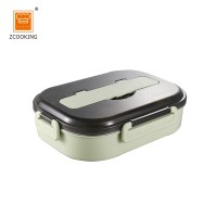 Amazon Rectangle Metal SS304 Lunch Box with 4 Compartments Food Grade Tiffin Box with  Lock