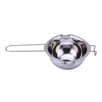 Food grade stainless steel chocolate melting bowl with long handle