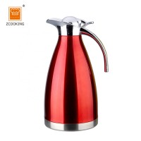 Red Thermal Insulated Coffee flask Stainless Steel Vacuum Water Flask Vacuum Pot Flask for Coffee/ Hot Water/ Tea/Hot Beverage