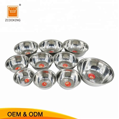 Round Mixing Stainless Steel Metal Basin With Big Capacity