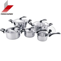 Hot promotion professional tri ply stainless steel cookware