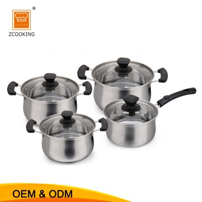 Stainless Steel  Cooking Pot Set  Kitchen Milk Pot And Stock Pot