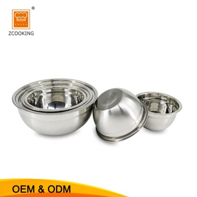 Factory Wholesale Stainless Steel Mixing Bowl Set With SS201