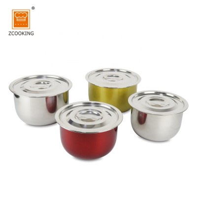 Colorful Kitchen Food Cookware Set Stainless Steel Small Cooking Pots