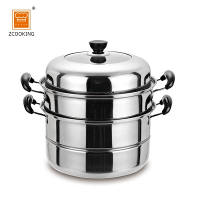 Chinese style Stainless Steel Cooking Pot with Visible Glass Lid